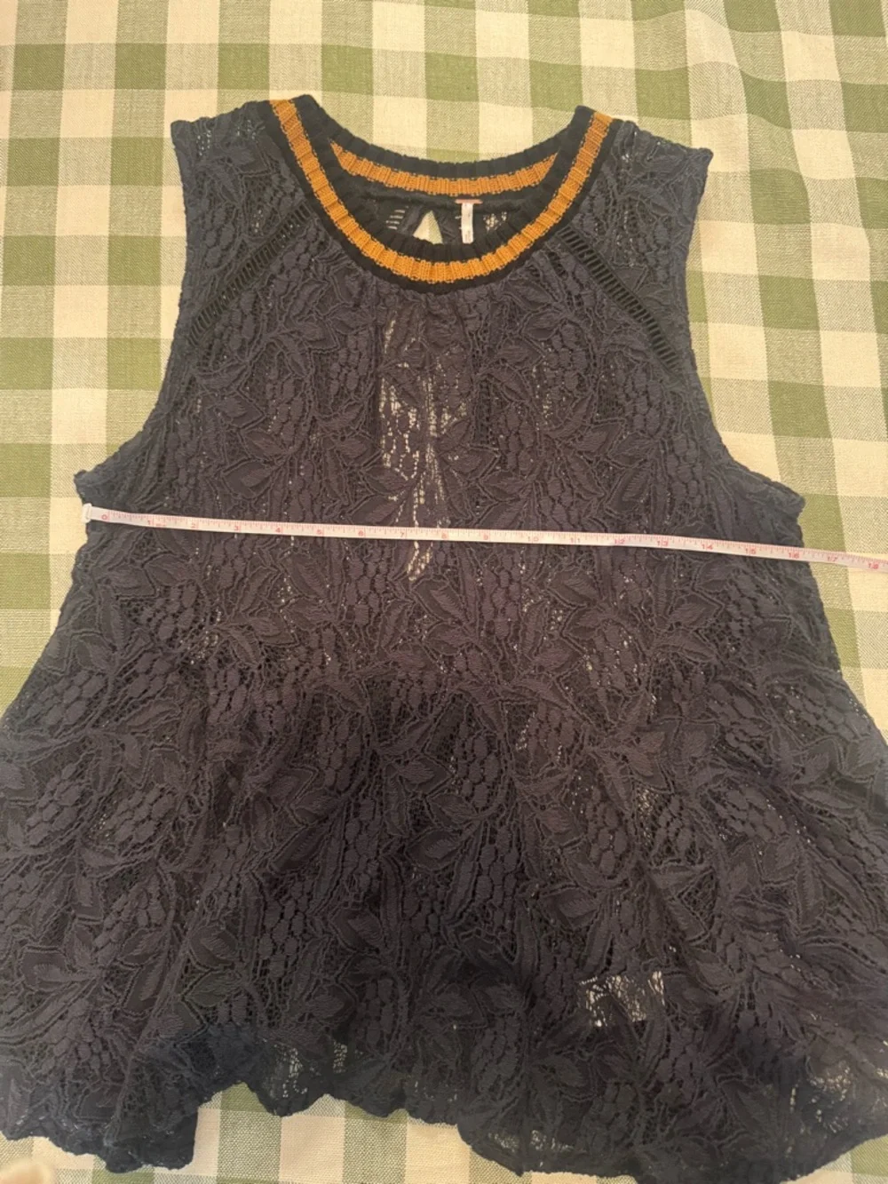 Free People Maisie Black Lace Sleeveless Peplum Top - Picture 10 of 10